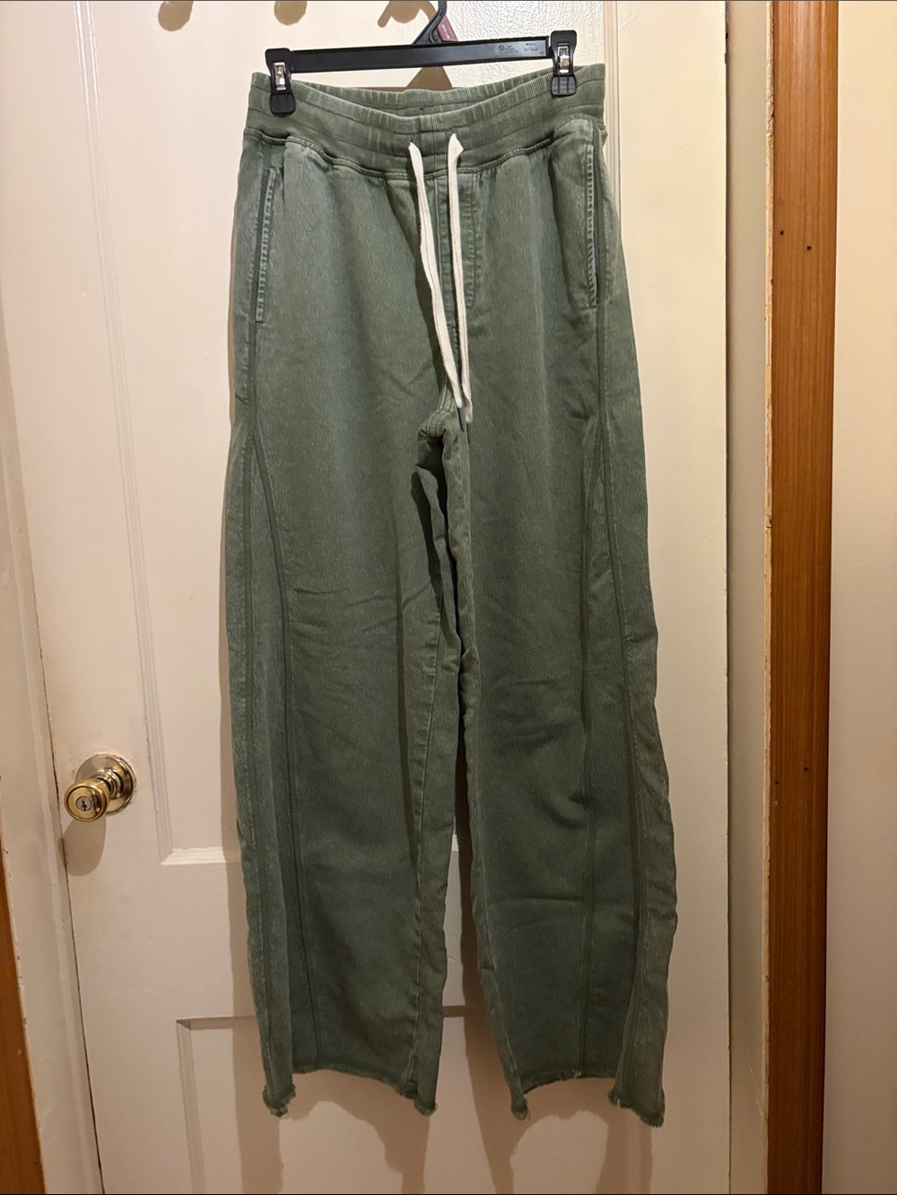 aerie Olive Green Drawstring Joggers medium